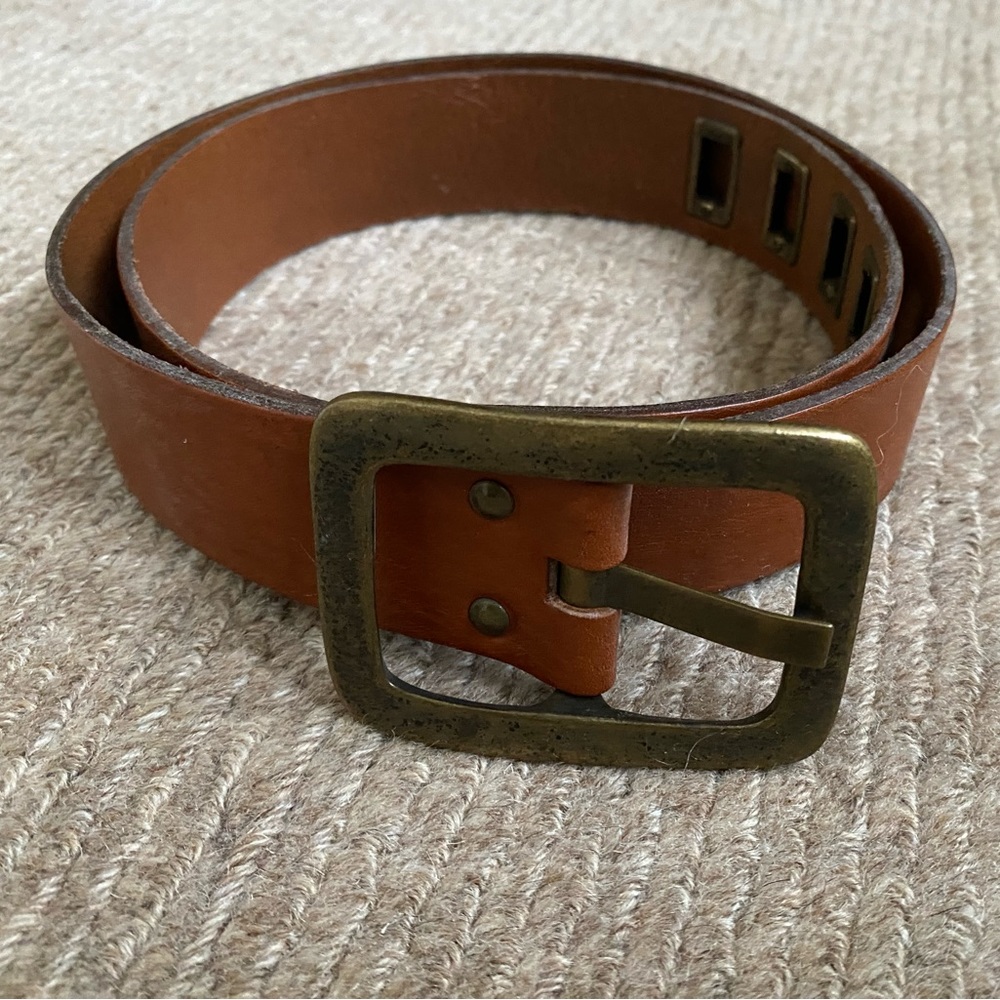 Theory vintage tan leather belt